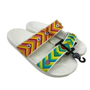 Crocs Classic Festival Vibes Slides Unisex M9 W11 Summer Sandals Stars Heart